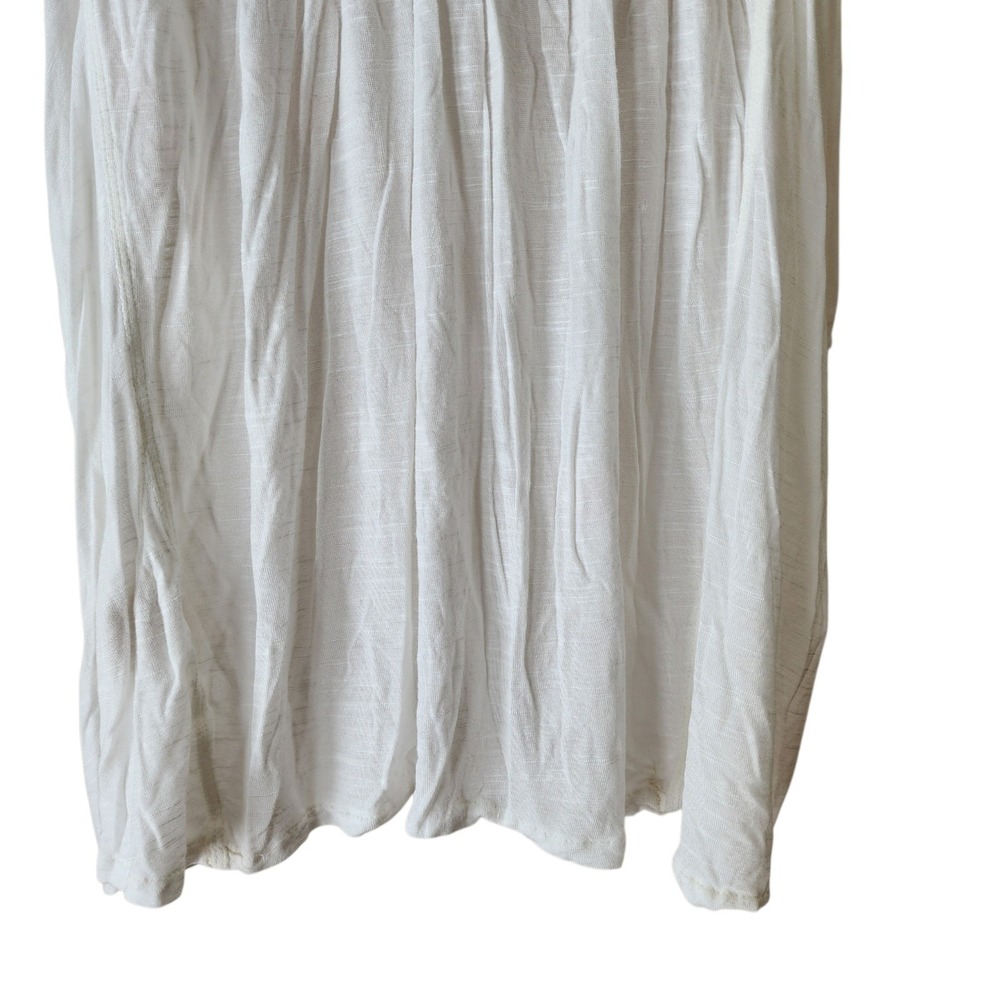 Free People Embroidered Boho Top Women's Large White Orange Tunic Blouse - Picture 6 of 12